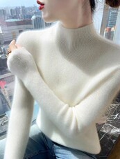 2025年秋季常规时尚百搭通勤检验员休闲半高,女装羊绒衫,绒织韵羊绒, 2025年秋季常规时尚百搭通勤检验员休闲半高,女装羊绒衫,绒织韵羊绒,