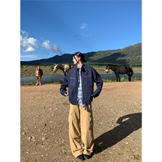 网图美式冬季立领棉服工装夹棉外套百搭夹克棉衣A025-QY16103-P95，男装夹克，电商A025