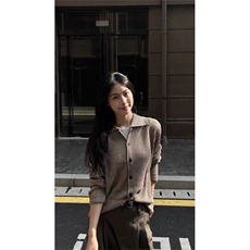 XZ1005-1-HXD1529-P68-华夫格慵懒氛围感开衫毛衣外套男女，男装针织衫/毛衣，星座1005-1