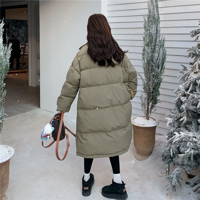 :冬季新款洋气韩系白鸭绒过膝休闲羽绒服2C135-8960P335K508,女装羽绒服,2C135