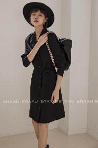 风衣式春装连衣裙，女装风衣，伊奈秀E∩ΛXU