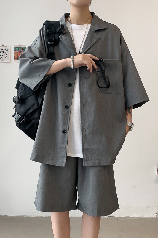 西服ins韩版日系潮流宽松休闲小西装复古百搭帅气外套W1176-P45,男装西服,星座512-4