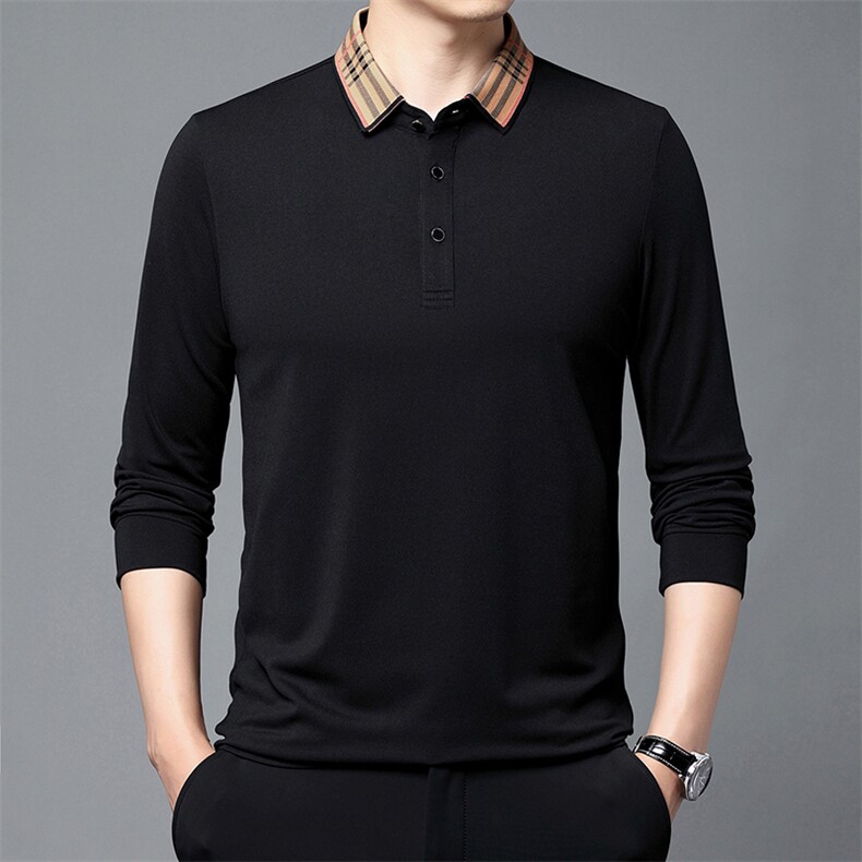 春秋翻领上衣男潮宽松休闲打底衫长袖t恤无帽上衣服男BE88103-P45,男装Polo衫,星座1105-3