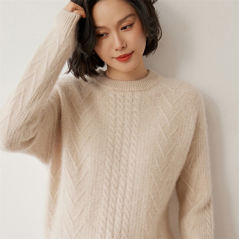 优雅百搭半高领羊绒衫时尚显瘦针织毛衣,女装羊绒衫,米琪莲羊绒