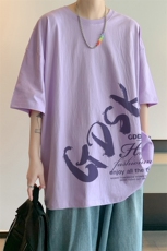 已注册/夏季内景纯棉重磅情侣宽松短袖T恤男圆领体恤衫DT9688/P25，男装T恤，电商B316