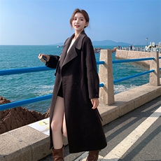 冬季新款韩系女主风双面羊毛呢大衣2025冬季两面穿A807P330K478，女装风衣，2C268