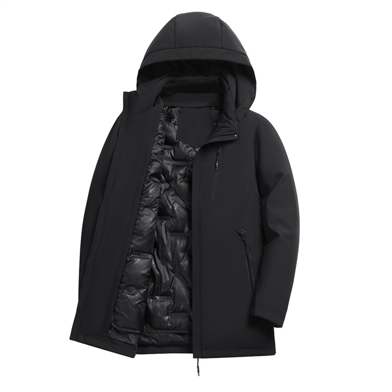 主推中年轻薄90绒羽绒服外套男士冬款休闲中老年羽绒服大衣,男装羽绒服,钱塘723