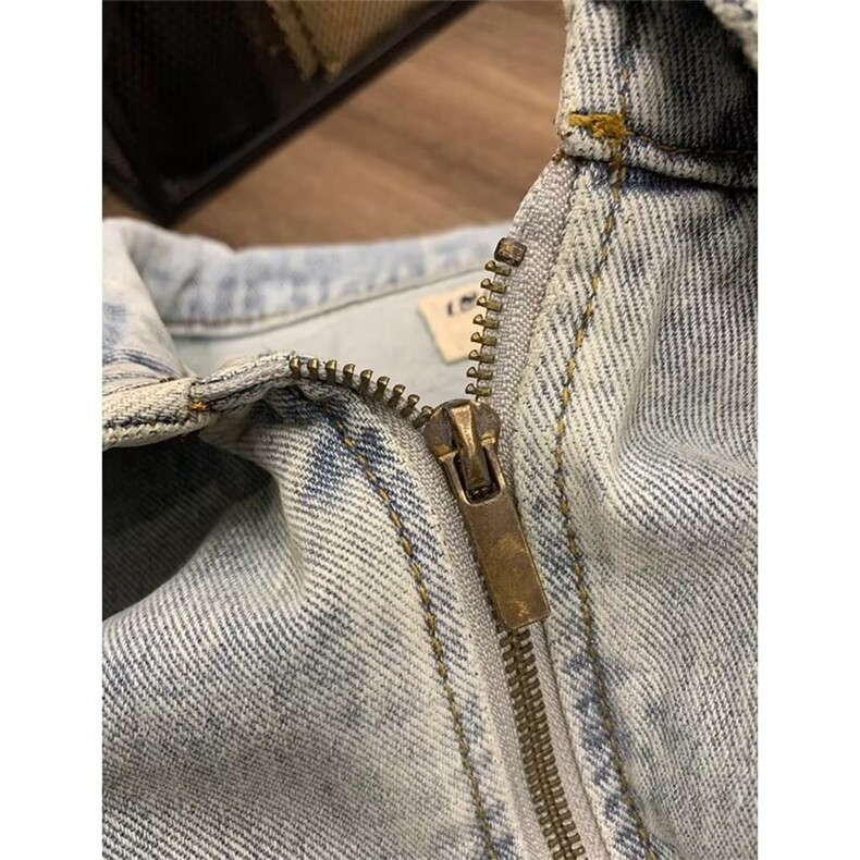 J3360-P128美式复古做旧水洗刺绣牛仔外套男女秋季古着休闲,男装工装外套,电商B323A