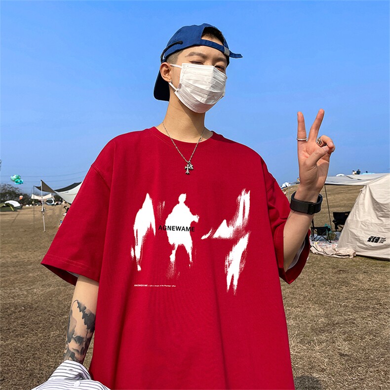 量大优供视频220克美式短袖t恤T2900得物直播有280克品质,男装T恤,电商A486