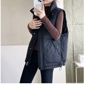 2025年秋冬韩版新款羽绒棉马甲女外搭中长款外穿大码背心马夹外套图片