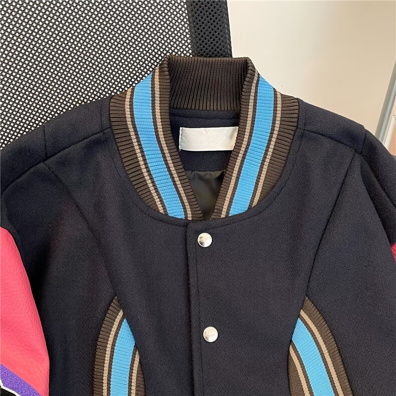 WJ0625-P68原宿美式高街短款飞行夹克外套男女情侣款春季棒球服,男装夹克,电商C233