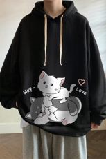 纯棉连帽卫衣男大码运动帽衫宽松薄WY2300-P35，男装卫衣，电商A040