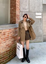 秋季新品时尚风衣，女装风衣，亿炫