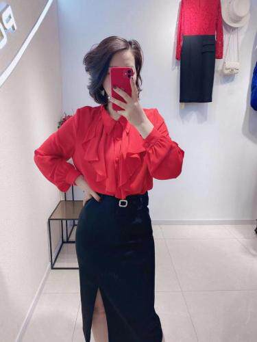 春款包裙?衬衫，女装衬衫，珀莎