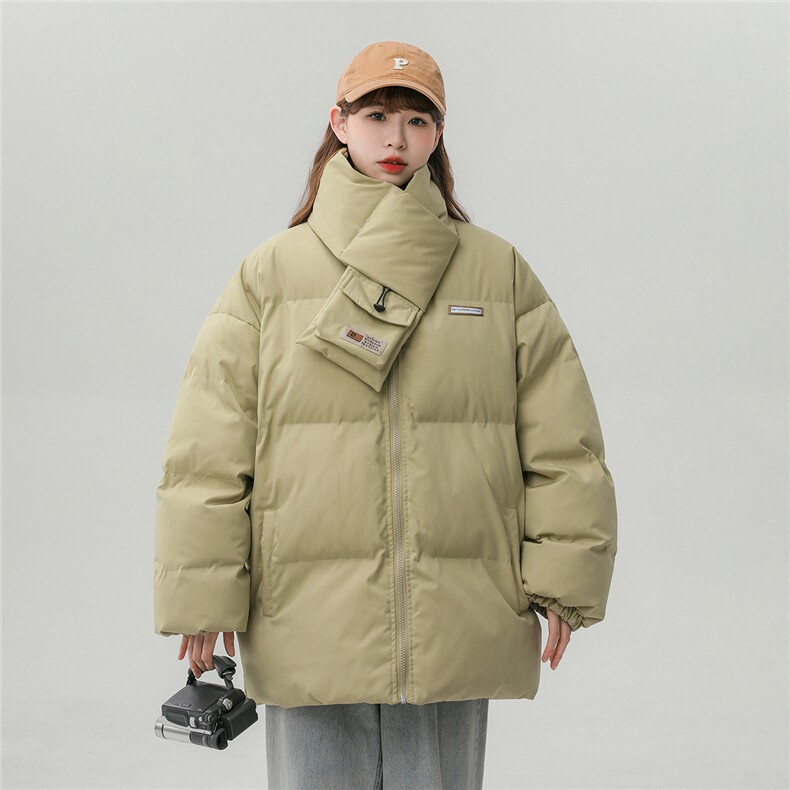 1中性风可拆卸围脖百搭棉衣女棉服女抖音外套女8737P120控158，女装棉衣/棉服，星座226-2