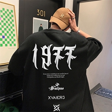 抖音得物二开现货220克夏装重磅美式高街宽松短袖t恤MT101，男装T恤，电商A486-1