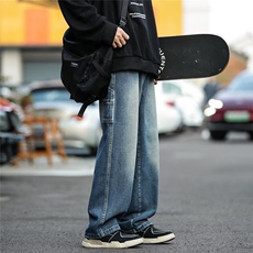 牛仔裤男秋季潮大码休闲裤子高街XK5008P42，男装牛仔裤，星座1116-2