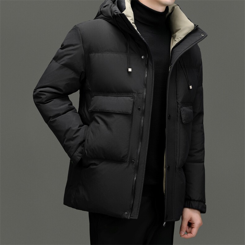 BNYR3967钱塘2020-2时尚简约冬季厚款中年男士90鸭绒羽绒服P245,男装羽绒服,钱塘207-2