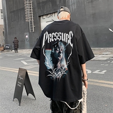 暗黑高街重磅纯棉t恤24夏潮牌印花短袖体恤衫XZ514-2-202422-P28，男装T恤，星座514-2(原B239)