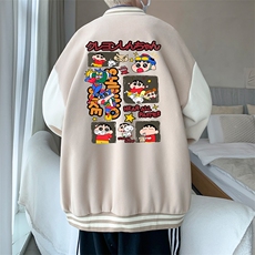 摇粒绒棒球服男大码开衫卫衣男夹克BF86311-P65，男装夹克，电商A040