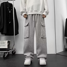 2024春季新款男口袋工装裤拖地宽松直筒休闲裤现货K7659-P39，男装休闲裤，星座512-3