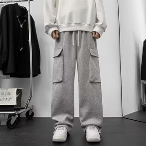 2024春季新款男口袋工装裤拖地宽松直筒休闲裤现货 K7659-P39图片