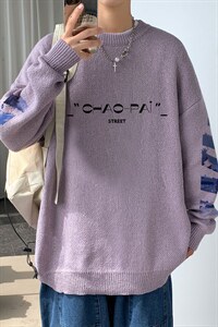 ！2023秋冬新款男士圆领毛衣百搭加厚潮牌针织衫M813P50，男装针织衫/毛衣，电商B220