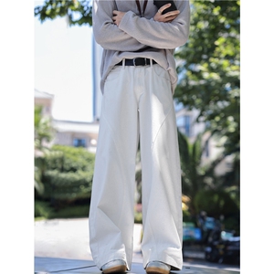 秋季新款美式裤脚条纹拼接设计百搭宽松休闲裤B315-K923-P55控78图片