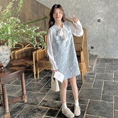 有货春秋立体花朵套装裙1053P155K228，女装连衣裙，2C176