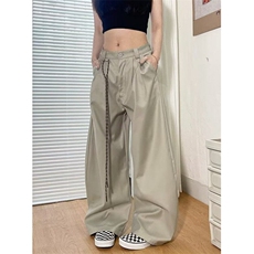 春夏美式复古通勤垂感弯刀西裤男女直筒宽松阔腿休闲长裤KQ623，男装西裤，星座1116A（原606A-3）