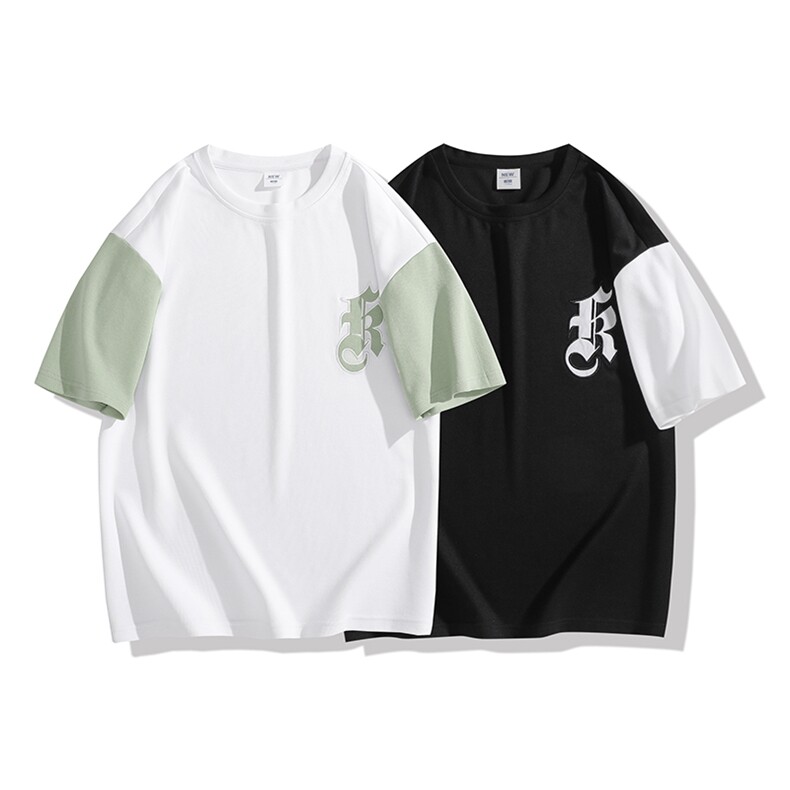 冰氧仿短袖日系白底夏季休闲百搭字母印花男上衣TC3151-P24控48,男装T恤,星座717