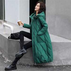 棉衣女2021年新款冬季中长款过膝韩版宽松面包服羽绒棉服图片