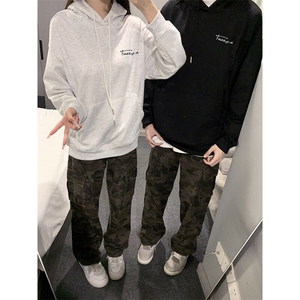 抖音得物供货 可提供视频 春装重磅美式宽松连帽卫衣DL3003图片