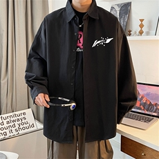 电商DSA028-MCSP763100棉P42新款水洗纯棉印花长袖衬衫男，男装衬衫，电商A028
