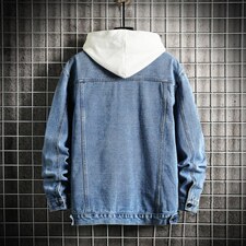 jk919-p70M-5XL网格ins牛仔夹克拉链破洞大码男日系CITYBOY，男装夹克，星座103A