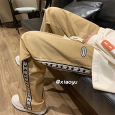 XZ616秋季新款百搭灯芯绒织带贴标拖地裤TY417P55控68，男装休闲裤，星座512A（原616）