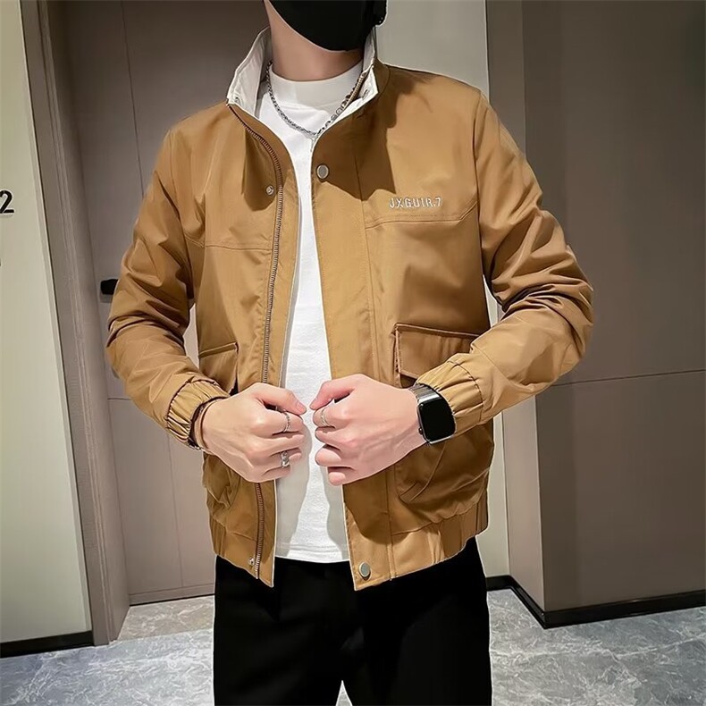 春秋季休闲外套男韩版潮流男装上衣2025新款褂子痞帅春装衣服夹克,男装夹克,星座218-8