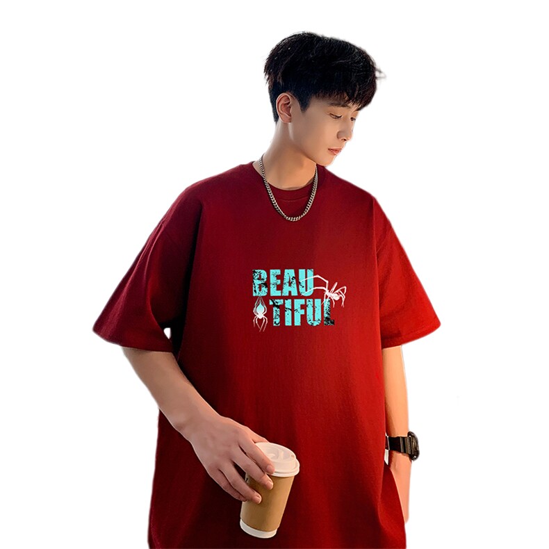2024夏季港风短袖T恤男重磅230g纯棉DT1015P25控39,男装T恤,电商A086