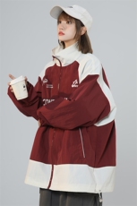 此款上款即85折品质拼接撞色立领宽松冲锋衣女F6401P80控98，男装夹克，电商A268