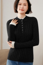 2025春秋新款羊绒衫女100纯山羊绒圆领套头长袖通勤百搭针织衫，女装羊绒衫，绒又羊绒
