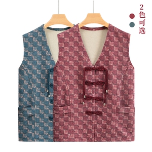 大货风中老年奶奶唐装马甲女装妈妈针织衫风马甲JM8861-P39图片