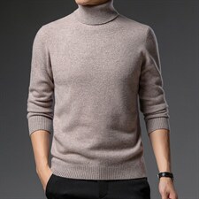 BSS6059男士2023年秋新款加厚长袖高翻领纯羊毛针织衫休闲P156,男装针织衫/毛衣,电商B360