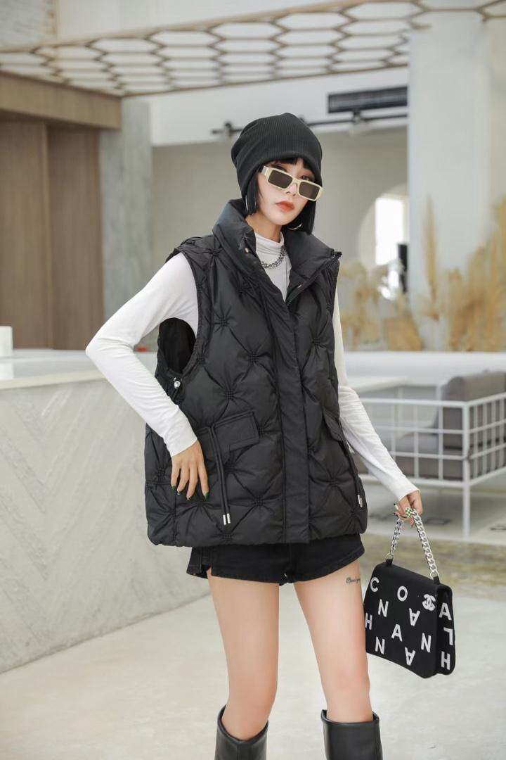 （现货）冬季新品小香风羽绒马甲90绒超轻超柔软超舒适，女装马甲，卡提莱蒂