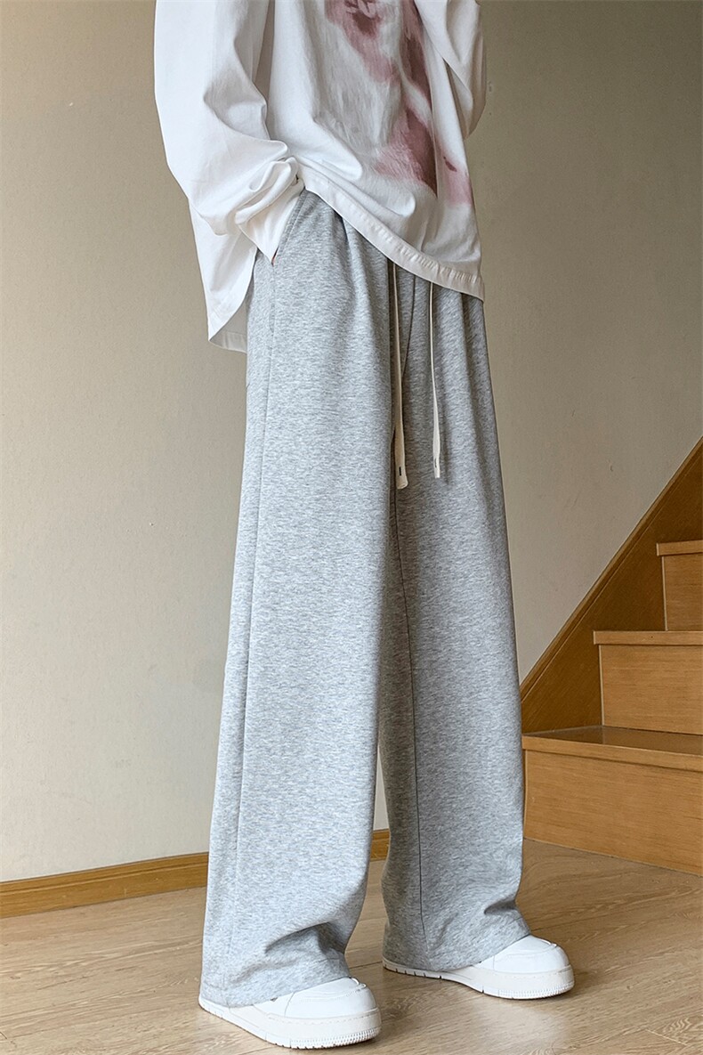 8XL-M特大码运动裤秋季宽松运动裤阔腿拖地裤休闲情侣裤K934P40,男装休闲裤,电商D206-1