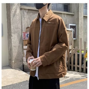 春款男夹克衫工装拉链按扣拼接外套JK151 P55图片