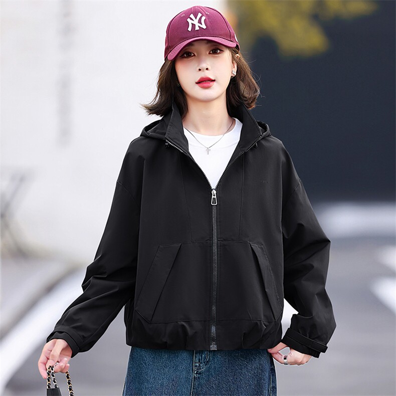 现货2024秋装新款短款风衣显瘦气质女上衣外套,女装风衣,木子恋