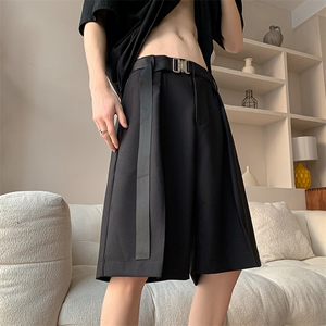 8XL-M 超大码冰丝短裤男ins潮流纯色西装裤五分裤DK1505P40控58图片