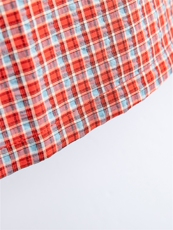 淑女风格纹连衣裙女春夏收腰显瘦中长裙格子裙子，女装连衣裙，水衣源