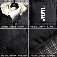 MY16002-P100港风简约男加厚加绒衣加肥加大码面包服袄子，男装棉衣，电商A040A