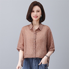 时尚休闲牛仔女夏2025新款小个子苎麻衬衫棉麻洋气减龄，女装衬衫，悦见她